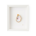 oester ingelijst met roze strikje