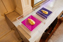 oesters ingelijst blauw en roze