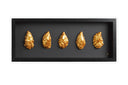 5 goude oesters ingelijst