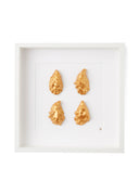 4 goude oesters ingelijst (wit)