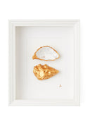 2 oesters ingelijst witte muur